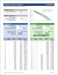 Credit Card Balance Transfer Calculator For Excel