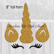 Do this two times making sure to flip it over for the second ear. 4 Inch Unicorn Horn Cutouts Unicorn Horn Ears Lashes Cutouts Etsy Unicorn Birthday Party Decorations Diy Unicorn Party Rainbow Unicorn Party