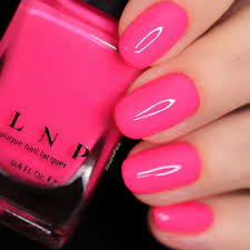 striking neon pink cream nail polish