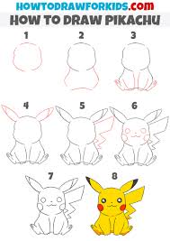 to draw pikachu easy drawing tutorial