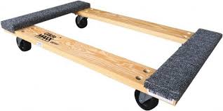 open carpet covered raised end dolly