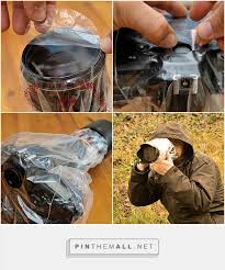 Cut the end off the tub, cut a hole in the bag, poke the tub through the hole in the bag and then tape it up well to make sure you've sealed the gap. Diy Photography Hacks Make A Cheap Rain Cover For Your Camera Digital Camera World A Grouped Images Pict Camera Photography Camera Cover Digital Camera