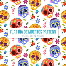 Lovely Dia De Muertos Pattern Vector Free Download