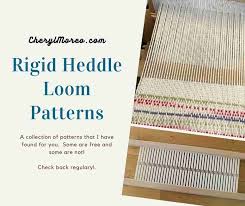 rigid heddle loom patterns cheryl moreo