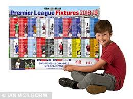 Free 2018 19 Premier League Wallchart With The Mail On