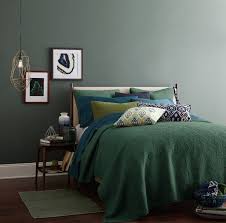 green bedroom walls