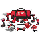Milwaukee Tool M18 18-Volt Lithium-Ion Cordless Combo Tool Kit (9-Tool) with (3) 4.0 Ah Batteries, Charger and Tool Bag 2695-29P