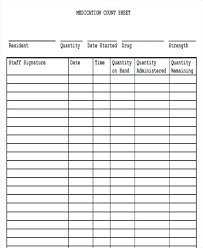 Med Sheet Template Blank Medication Administration Record Template