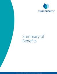 Summary Of Benefits Vidanthealth Com Vidant Home Health
