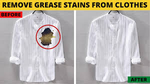 remove grease stain from clothes