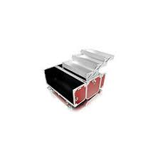 seya red cosmetic train case with