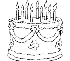 Tuyển tập tranh tô màu bánh sinh nhật cho bé - Tranh Tô Màu cho bé