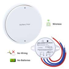 Shop Wireless Switch Remote Control Light Switch And Receiver No Battery No Wiring White Overstock 28524095