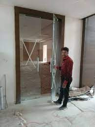 Hinged 12mm Toughened Glass Door For
