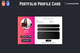 stunning portfolio profile card