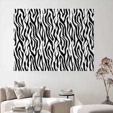 Zebra Print Wall Decor In Canvas
