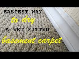 How To Dry A Wet Fitted Basement Carpet