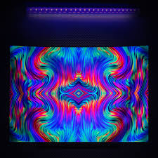 blacklight psychedelic tapestry