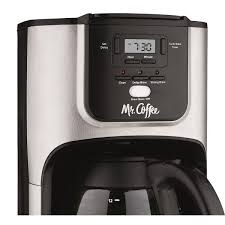 Coffee® black advanced brew programmable coffee maker helps to prepare 12 cups of coffee. Mr Coffee 12 Cup Programmable Stainless Steel Drip Coffee Maker Bvmc Jpx37 The Home Depot