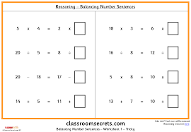 Balancing Number Sentences Ks1