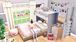 bedroom w bunks sims 4 no cc