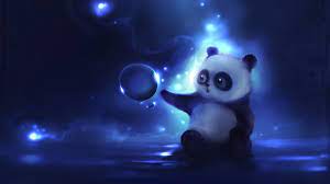 Cute panda cartoon ...