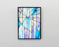 Mystic Waters Stained Glass Wall Art