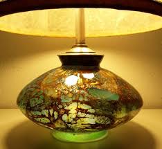 Art Deco Table Lamp With Internally