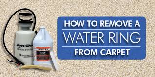 how to remove water rings from carpet