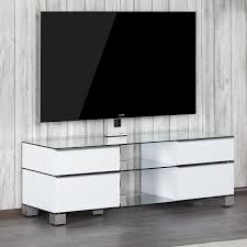 Electric fireplace tv stand costco florist home and design. Sonorous Md8240 Cantillever Tv Cabinet For Tv S Up To 65 In White With Clear Glass Costco Uk