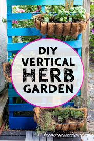 diy pallet vertical herb garden