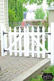 H white vinyl lewiston arched lattice top fence gate with 111 reviews. Diy White Picket Fence Gate Backyard Fences Picket Fence Gate Wood Picket Fence