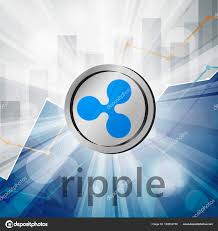 Ripple Xrp Coin Cryptocurrency Bright Rays Statistics Chart