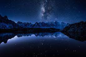 wallpapers com images hd lake reflecting night sky