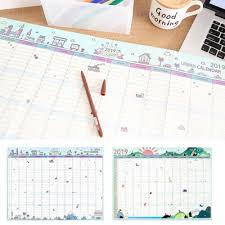 Details About 2019 Planner Yearly Annual Calendar Chart Habit Formation Wall Schedule Decor