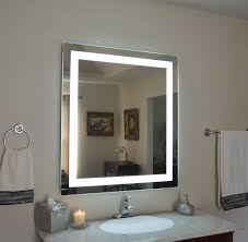 Amazon Com Wall Mounted Lighted Vanity Mirror Led Mam83648 Commercial Grade 36 X48 Lighted Wall Mirror Vanity Wall Mirror Wall Mounted Makeup Mirror