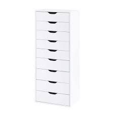 homestock white 9 drawer dresser tall