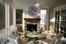 Porch Fireplace Nantucket Style