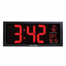 Desk Shelf Clocks Acurite 75127 Oversiz