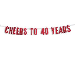 40th Anniversary Banner Etsy
