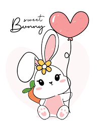 cute sweet happy white bunny baby
