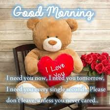 romantic good morning teddy bear