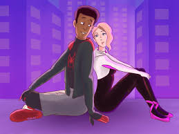 With big eyes and a welcoming smile, it's a fantastic painting from ying hu, managing to mix two different looks and creating something so special. Vodcat On Twitter Spiderman Into Spiderverse It S An Awesome Animation I Was Totally Touched By It So I Decided To Do An Fanart 3 Spiderman Spidermanintothespiderverse Spiderverse Intospiderverse Milesmorales Gwenstacy Spidergwen