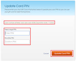 activate a gift card and create a pin