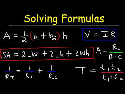 Solving A Formula For A Variable You