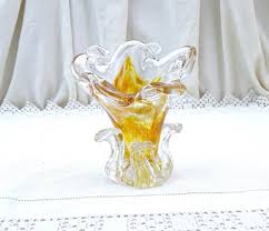 Vintage Art Glass Ornamental Vase In