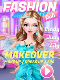 fashion doll makeover on the app