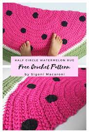 free crochet pattern watermelon rug