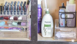 vanity makeup drawer and bathroom