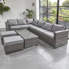 8 seater garden furniture rattan sofa